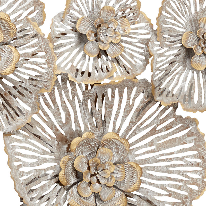 Bungalow Rose Metal Flower with Accents Wall Décor & Reviews Wayfair